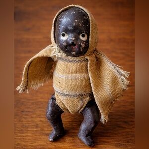 🪵✨ Antique Rare Primitive Cloth Baby Doll – Early Folk Art